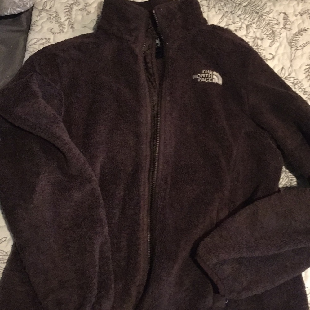 The north face brown zip up